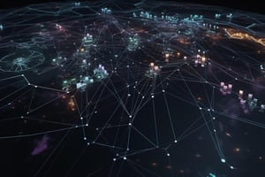 A complex, global multi-site network with connections