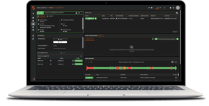 Laptop mit nocware-Screenshot, Monitoring-Plattform